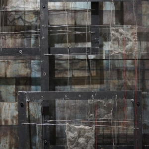 Ascending Intervals, Mixed Media, 84 x 60 x 14 inches (213 x 152 x 36 cm) Detail 1