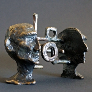Cognitive Architecture #1 • Bronze, 3.25 x 4.5 x 2.25 inches (8.255 x 11.43 x 5.71 cm)