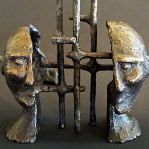 Bronze Maquette #2, 2012 - 2013 Bronze (Two Piece Sculpture), 10 x 6.5 x 4 (25.4 x 16.51 x 10.16 cm) (Variable width)