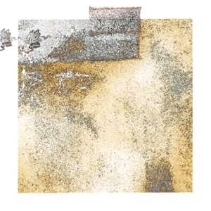Snyders Re-Dux #22, 2012, Graphite and Colored Pencil on Digitally Manipulated Archival Print, 3 x 3 inch (7.62 x 7.62 cm) Plus Extended Drawing